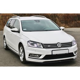 Накладка сплиттер на передний бампер на Volkswagen Passat B7 R-Line